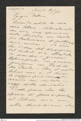 Nachlass Franz Steindachner, Brief von Alberto Perugia an Franz Steindachner (31.01.1881), Inv.Nr. 392.03, Seite 1